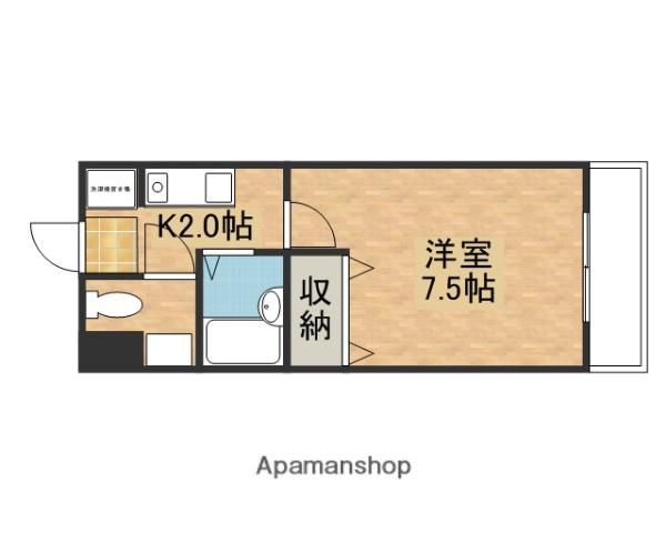 坊田ビル(1K/3階)の間取り写真