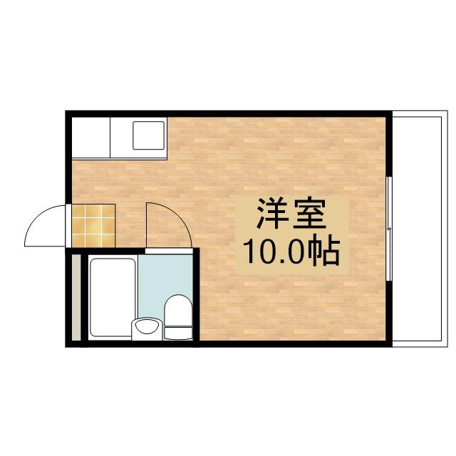 クルベットⅡ(ワンルーム/2階)の間取り写真