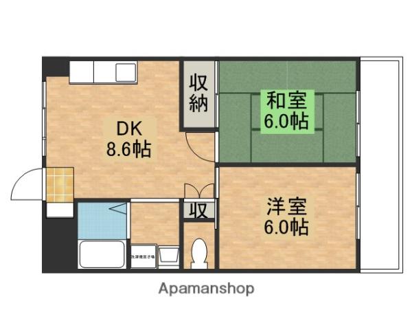 コーポ伊藤(2DK/3階)の間取り写真