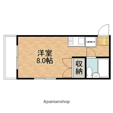 カーサ大正(ワンルーム/4階)の間取り写真