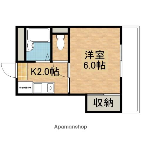 カーサ大正(1K/3階)の間取り写真