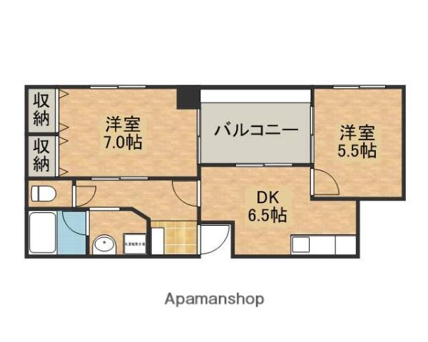 小沢ビル(2DK/3階)の間取り写真