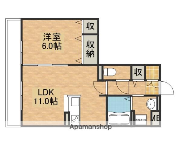 ブランニュー矢野(1LDK/2階)の間取り写真