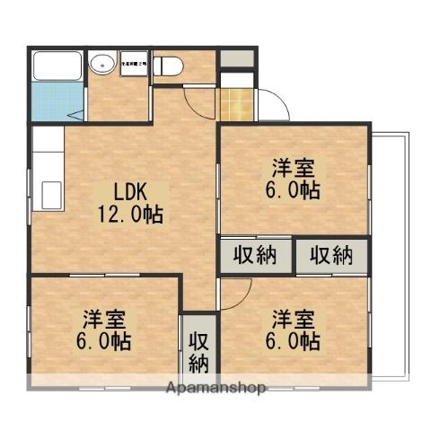 レスト矢野(3LDK/3階)の間取り写真