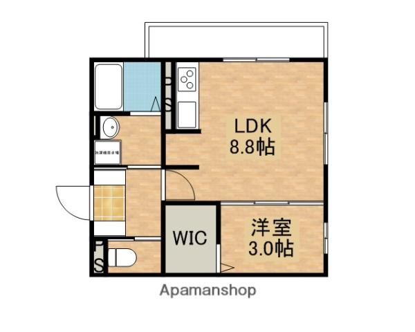 ホスタ光ヶ丘(1LDK/1階)の間取り写真