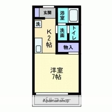 セジュール高志A棟(1K/1階)の間取り写真