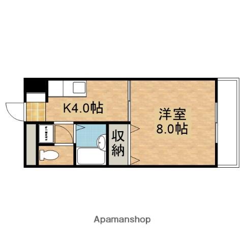 ソフィエール矢賀新町(1K/2階)の間取り写真