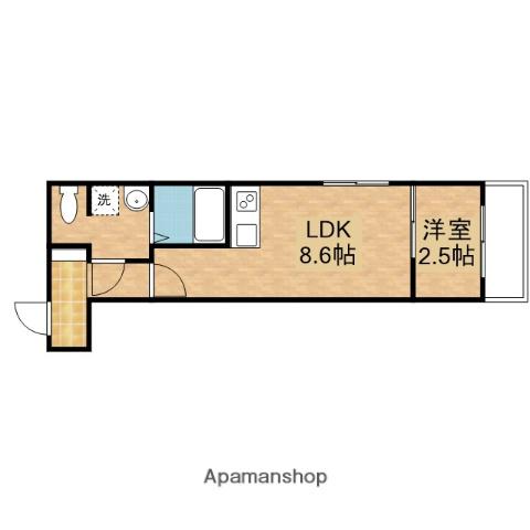 セブンプロート海田市駅前(1LDK/1階)の間取り写真