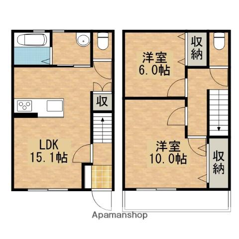 ＳＫＹＦＩＥＬＤ　Ａ棟(2LDK)の間取り写真