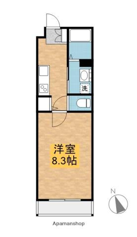 アイアパートメントⅡ(1K/2階)の間取り写真