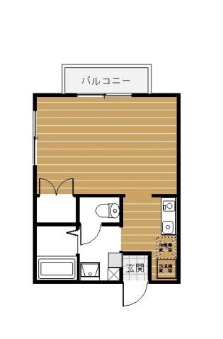 芸備線 矢賀駅 徒歩12分 2階建 築23年(1K/2階)の間取り写真