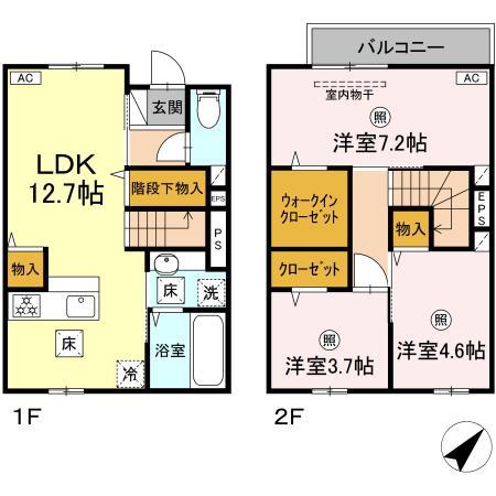 クラシア蟹原(3LDK)の間取り写真