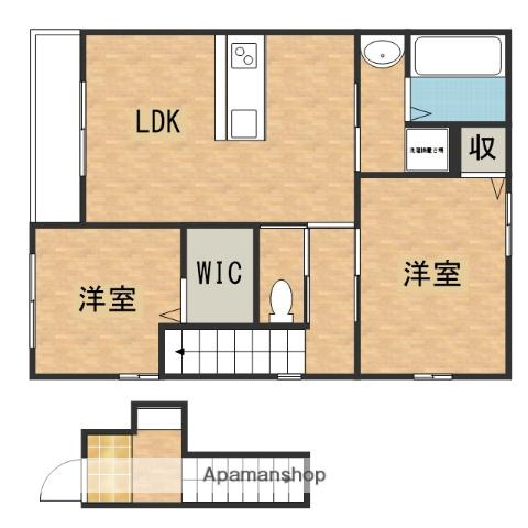 ベルリード矢野東(2LDK/2階)の間取り写真