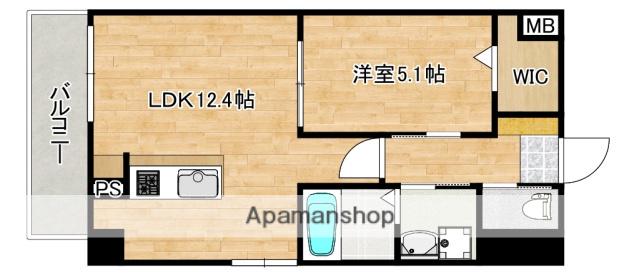 BOARDWALK府中(1LDK/3階)の間取り写真