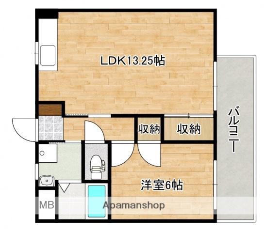 寺西第三ビル(1LDK/2階)の間取り写真