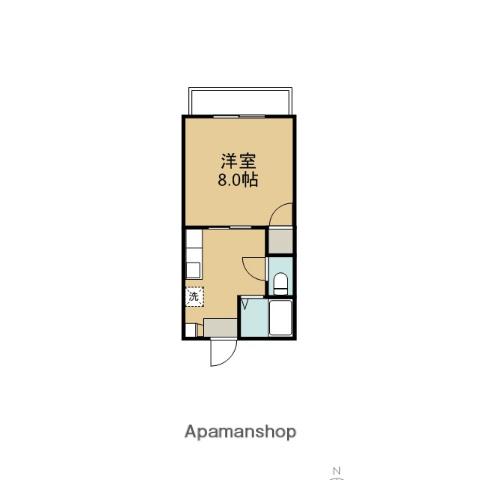 高島アパート(1K/1階)の間取り写真