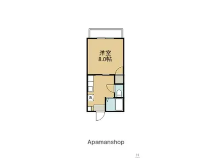 高島アパート(1K/2階)の間取り写真