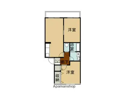 高島マンション(2LDK/2階)の間取り写真