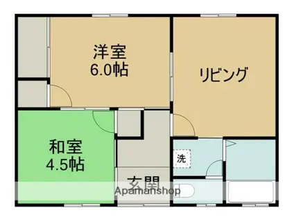 中村アパート(2DK/1階)の間取り写真
