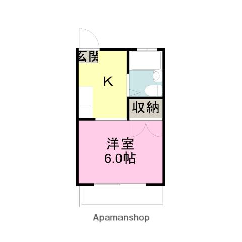 サントーク南栄(1K/1階)の間取り写真