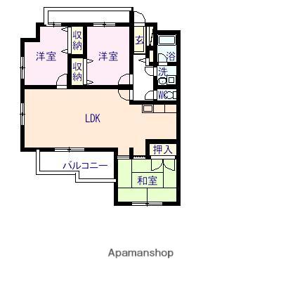 ライオンズマンション大竹(3LDK/5階)の間取り写真
