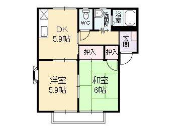 イノーバFG(2DK/2階)の間取り写真