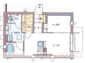 クレスティークN(1LDK/3階)の間取り写真