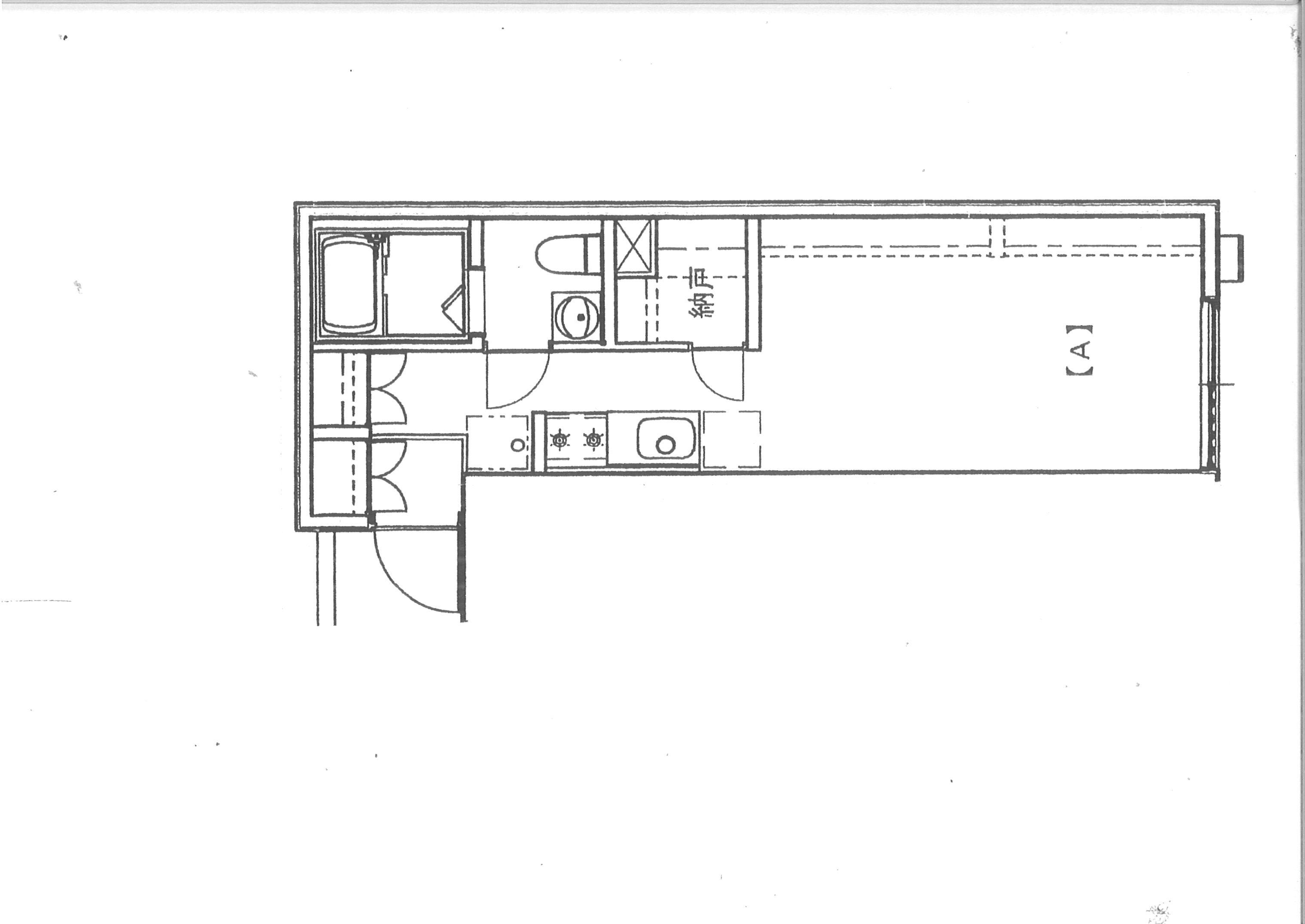 パインツリー立戸(ワンルーム/1階)の間取り写真