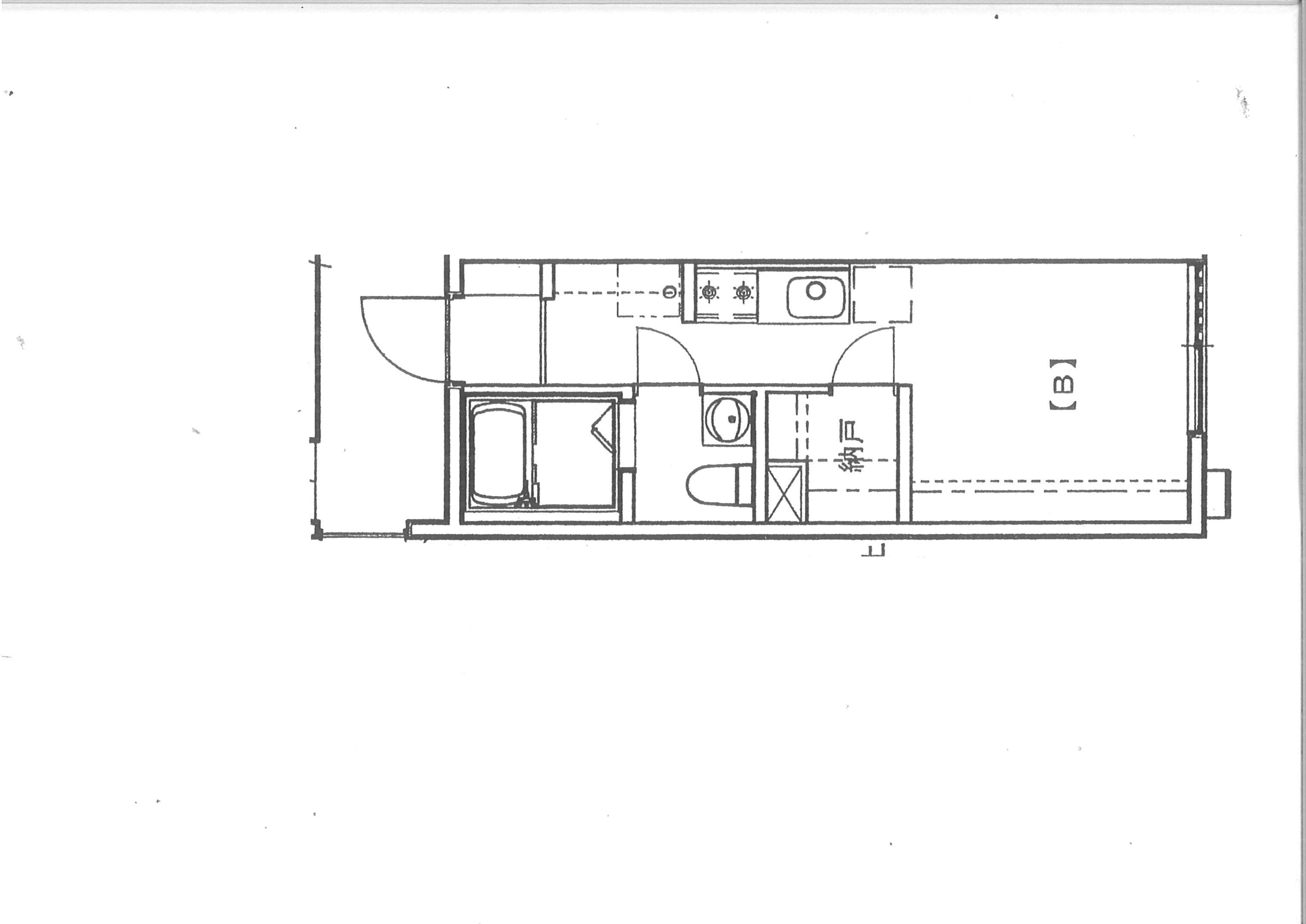パインツリー立戸(ワンルーム/1階)の間取り写真