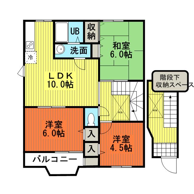 セレッソサカエ(3LDK/2階)の間取り写真