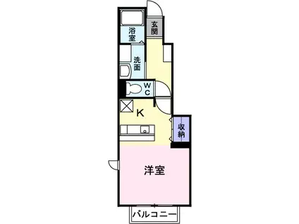 ヴィラOGATA(ワンルーム/1階)の間取り写真