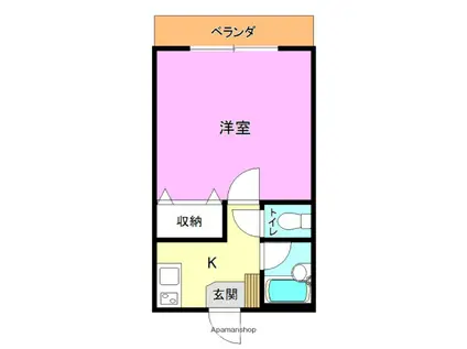 メープルコート・アオヤマ(1K/2階)の間取り写真