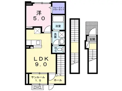 BOSCATO G(1LDK/3階)の間取り写真