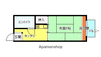 サンライズ富士(1K/2階)の間取り写真