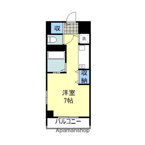 ニューヨーク スチューディオ(1K/2階)の間取り写真