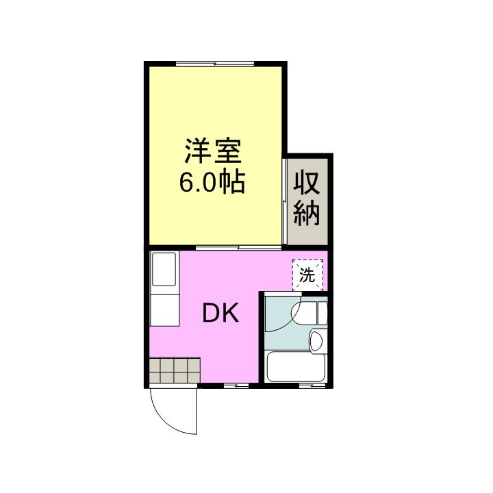 ジョーンブリアン・ハイツ(1DK/3階)の間取り写真