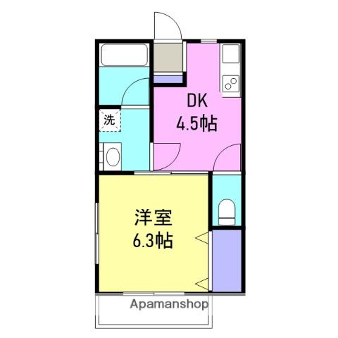 パストラル平田NO.3(1DK/1階)の間取り写真
