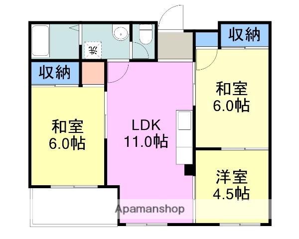 MARIFU-SIX(3LDK/4階)の間取り写真