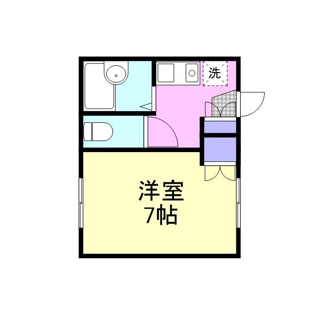 UNAHOUSE(1K/1階)の間取り写真