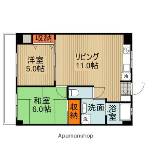 エフパルク21(2LDK/3階)の間取り写真
