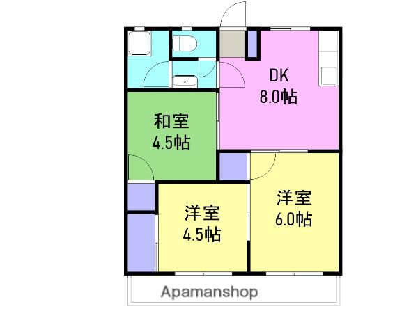 清和マンション(3DK/2階)の間取り写真