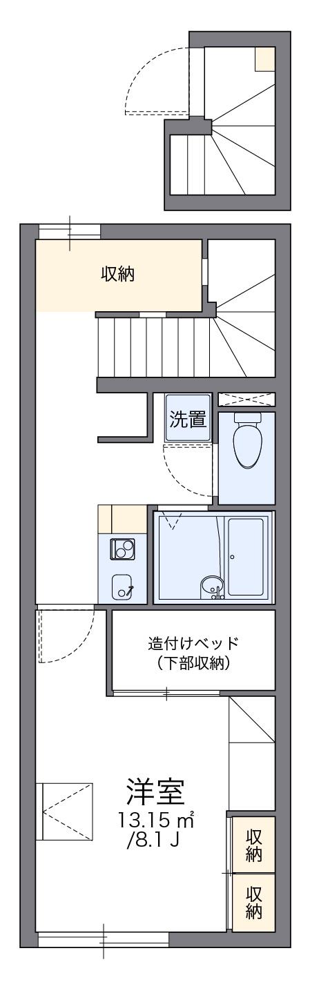 レオパレスHANZAN(1K/2階)の間取り写真