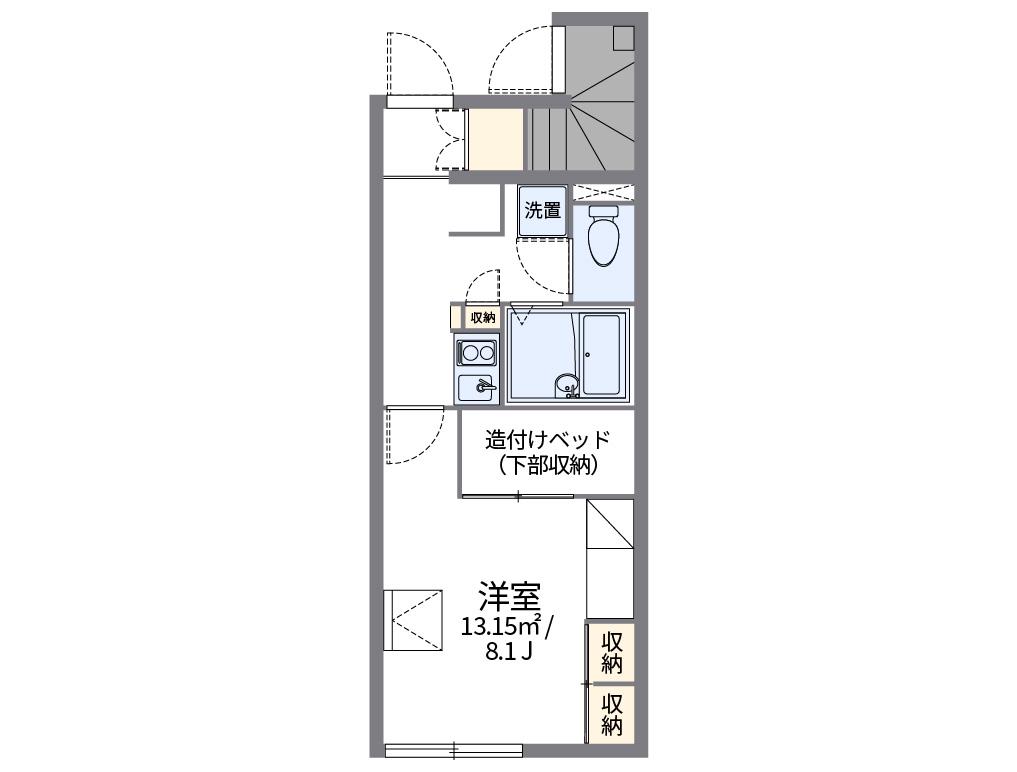 レオパレスロータスヒルズ2番館(1K/1階)の間取り写真