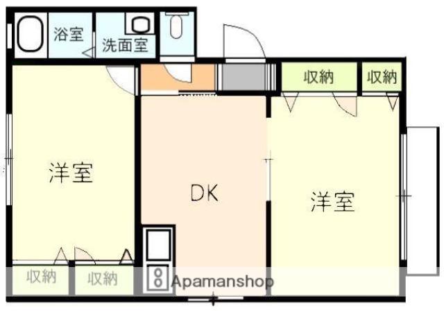 サンライズ21 B(2DK/1階)の間取り写真