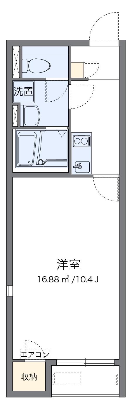 レオネクスト周防国府(1K/1階)の間取り写真