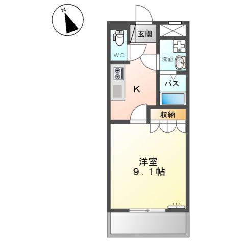 ウィルタウン(1K/1階)の間取り写真