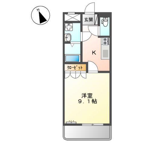 ウィルタウン(1K/1階)の間取り写真