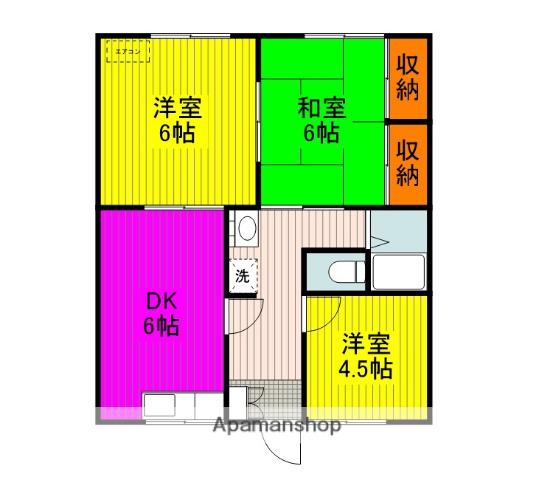 メゾンゆう(3DK/1階)の間取り写真