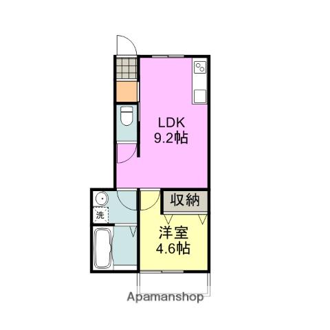 プランドール平田(1LDK/1階)の間取り写真