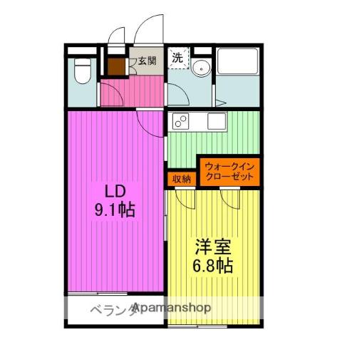 エクレール(1LDK/1階)の間取り写真